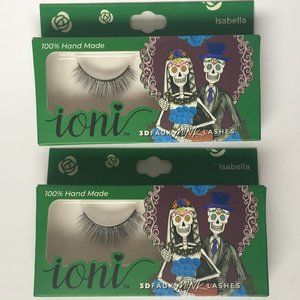 2 x Ioni Isabella 3D Lashes 100% Hand Made Vegan